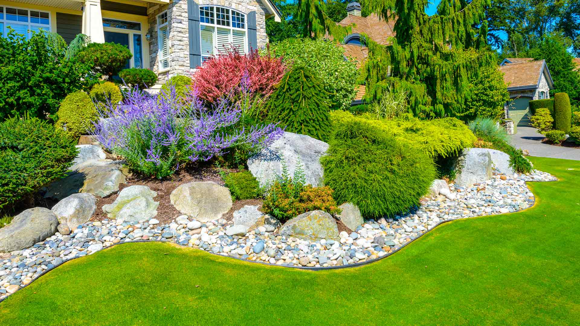 A Glen Carbon, IL home with landscaping services.