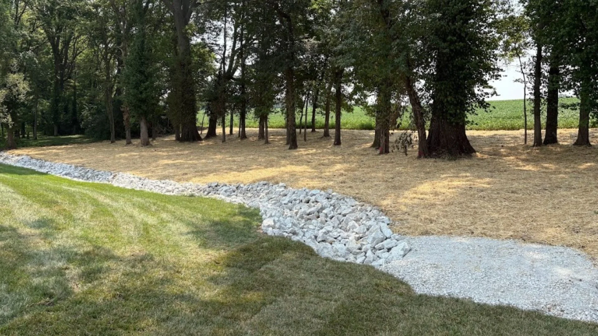 Brush Clearing & Erosion Control With Rip Rap in Edwardsville, IL