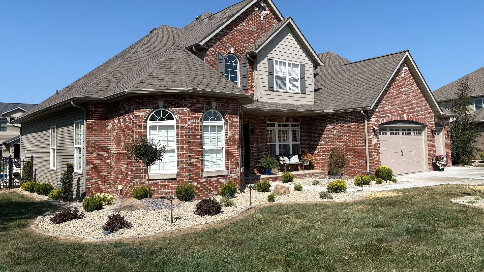 Rock Landscape Bed Installation in Edwardsville, IL