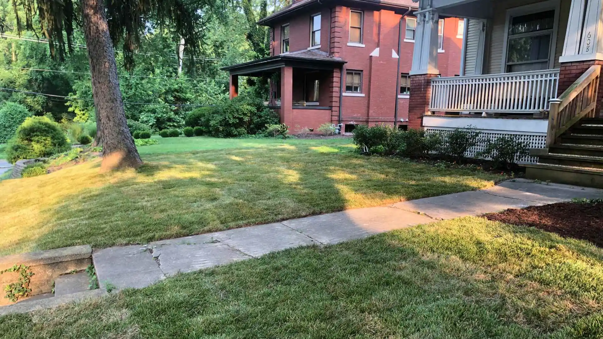 Sod installed for front yard in Brighton, IL.