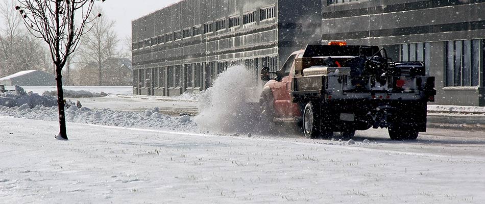 Commercial snow plowing services in Edwardsville, IL.