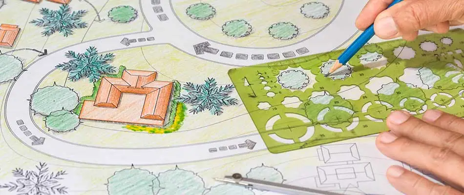 Landscape design concept for a home property near Edwardsville, IL.
