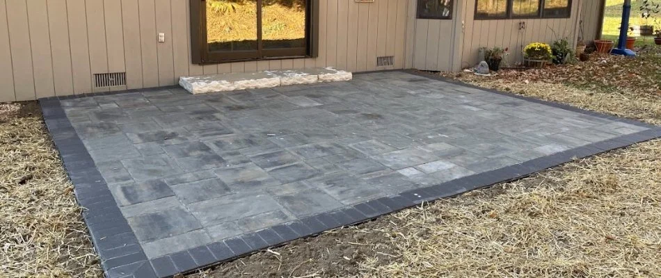 Paver patio on a property in Edwardsville, IL.